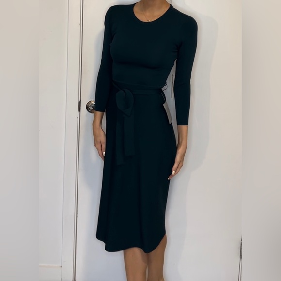 NWT Eliza J Teal Knit Midi Dress - Picture 3 of 6